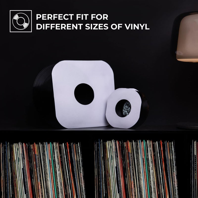 BIG FUDGE Vinyl Record Inner Sleeves 100x | Made from Heavyweight & Acid Free Paper | Album Covers with Round Corners for Easy Insert | Slim Record Jackets to Protect Your LPs & Singles | 7" - Image 4